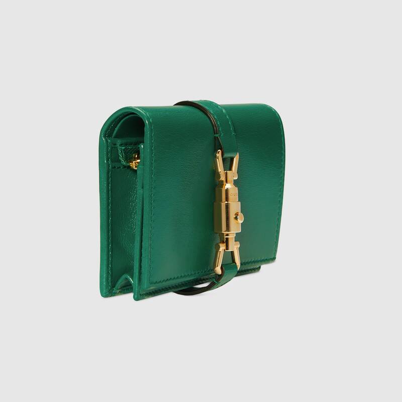 Gucci Jackie 1961 Card Case Wallet 645536 Green